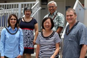 Officers of Hawaii Independent Pharmacies touring the UH Hilo College of Pharmacy