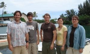 GeoSymbio team: Erik Franklin, Michael Stat, Xavier Pochon, Hollie Putnam, & Ruth Gates.