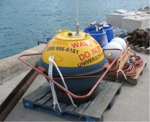 Datawell Mark II Waverider Buoy ready for deployment
