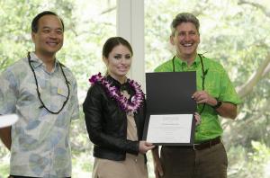 Scott Seu, Hawaiian Electric Companies, Christine Kaleiwahea, Leeward CC and President David Lassner