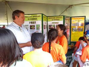 Participants learn about invasive species at 2016 Ag and Environmental Awareness Day.