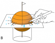 <p><strong>Fig. 1.22.</strong> (<strong>B</strong>) Mark the longitudes.</p>