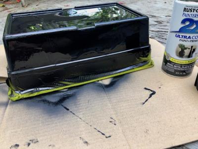 <p>Fig 4B. Spray paint it black to prevent algae overgrowth as your system matures.</p>